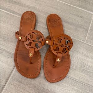 Tory Burch Miller Sandals with Logo Detail